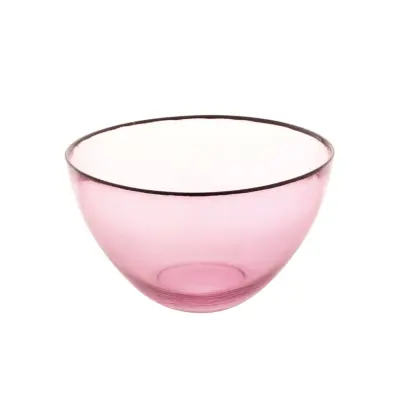 Miba skleda 14cm / roza / steklo