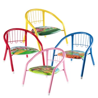 Otroški stolček 36x35xh36cm / več barv / kovina, pvc