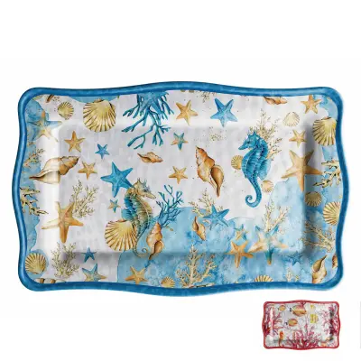 Krožnik Shell 36x23cm / pravokoten / več barv / melamin