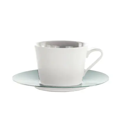 Set skodelica za čaj s podstavkom Loop Ardesia 270ml / 6 kos / sivo-modra / porcelan
