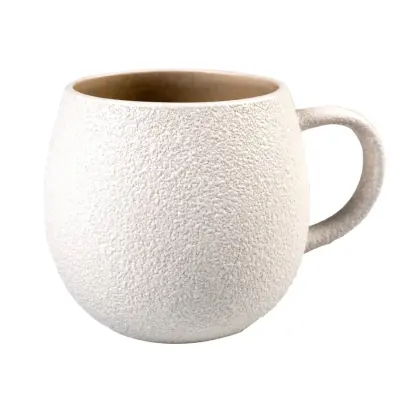 Set lonček Stones 400 ml / 2 kos / rjav / keramika