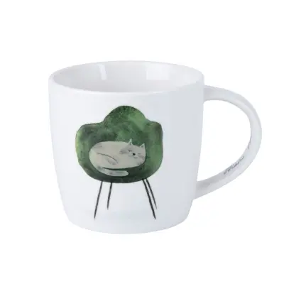 Lonček Feline Friends One Eye Open Cat 400ml / M. Martin / porcelan