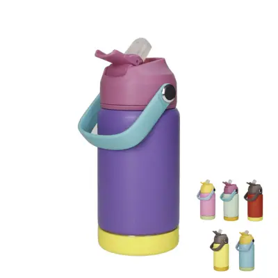 Otroška termo steklenica Funny 400ml / več barv / inox, silikon