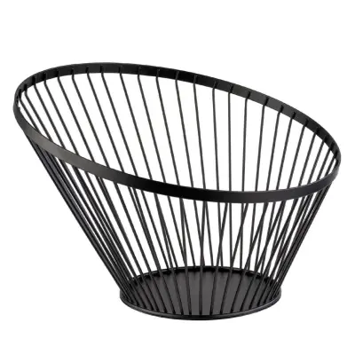 Skleda za sadje Vista 30xh20,5cm / črna / kovina