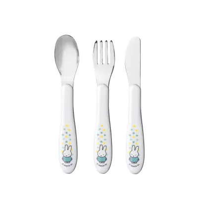 Set otroški jedilni pribor Miffy Confetti 15,5x3cm / 3-delni / inox, abs