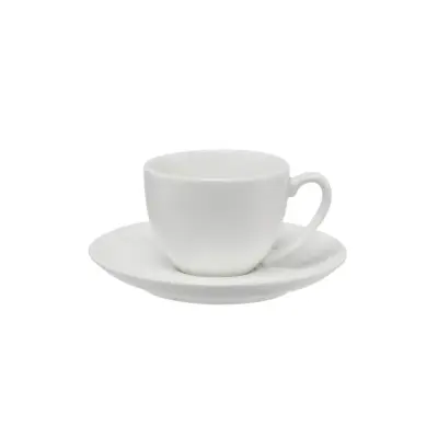 Skodelica za črno kavo White C&F Coupe 90ml / bela / porcelan