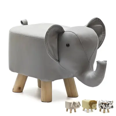 Otroški stolček, tabure Živali 47x27xh30cm / več motivov / les, umetno usnje