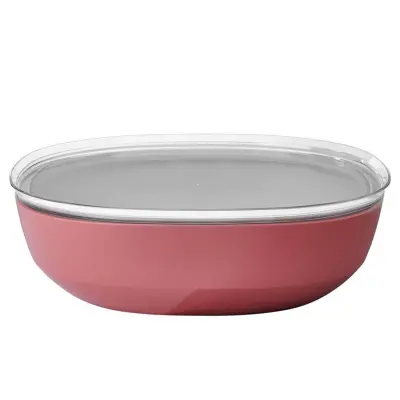 Skleda za solato s pokrovom Silueta 30x9,2cm / bordo / oglata / plastika