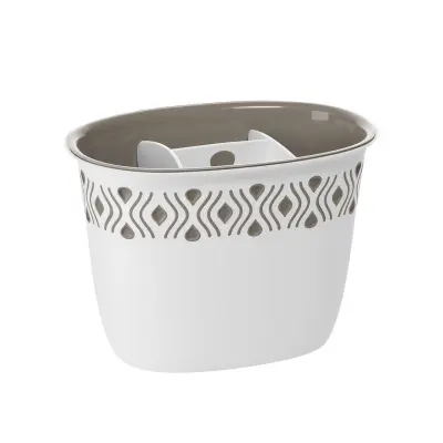 Tosca odcejalnik za pribor 19,5x13,5xh14 belo-siv / pvc