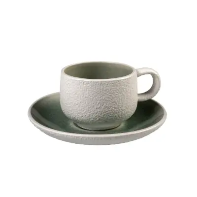 Set skodelica za črno kavo Stones 100ml / 4 kos / zelena / keramika