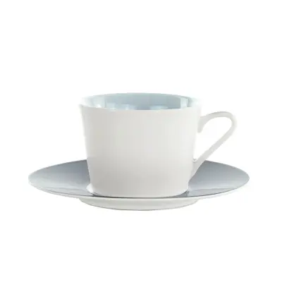 Set skodelica za čaj s podstavkom Loop Ballena 270ml / 6 kos / modra / porcelan