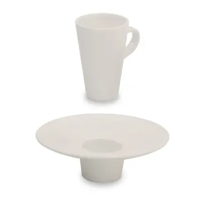 Skodelica za kavo s podstavkom 100ml / porcelan