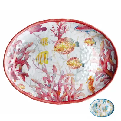 Krožnik Shell 40x30cm / ovalen / več barv / melamin