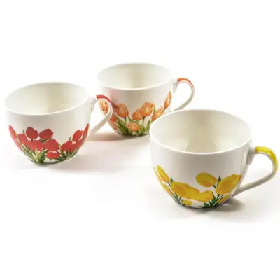Jumbo skodelica Tulipan 490ml / več barv / porcelan