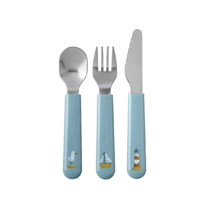 Set otroški jedilni pribor Mio Sailors Bay / 3-delni / inox, abs