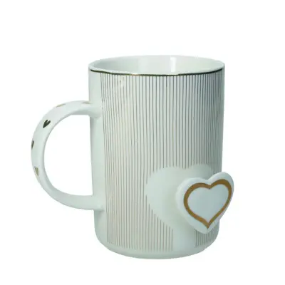 Lonček Amore Mio 8xh11cm / črte / porcelan