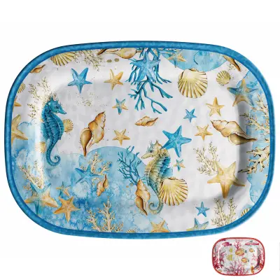 Krožnik Shell 43x32cm / pravokoten / več barv / melamin