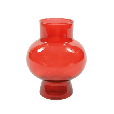 Vaza 15xh18cm / rdeča / steklo