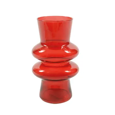 Vaza 12xh20cm / rdeča / steklo
