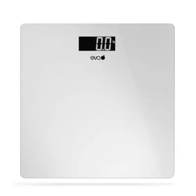 Elektronska osebna tehtnica 50g-180kg / srebrna / pvc, steklo
