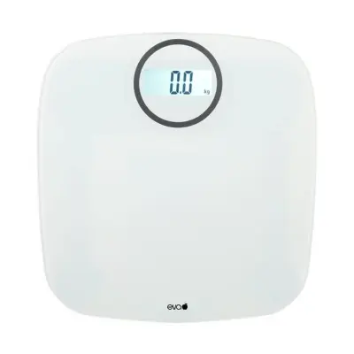Elektronska osebna tehtnica 100g-180kg / bela / pvc, steklo