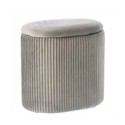 Tabure, puf s pokrovom 33,5x23,5xh31cm / siv / poliester