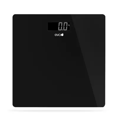 Elektronska osebna tehtnica 50g-180kg / črna / pvc, steklo