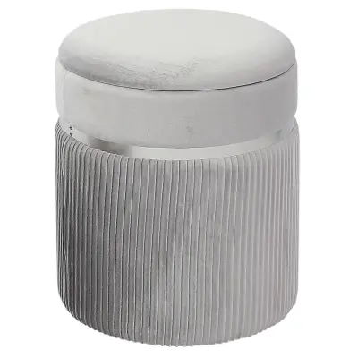 Tabure, puf 36xh44cm / siv / poliester
