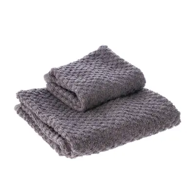 Set brisača Travis 56x36 in 96x53cm / 2 kos / temno siva / bombaž