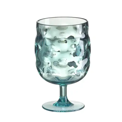Set kelih za vino Bubble 360ml / 4kos / moder / plastika
