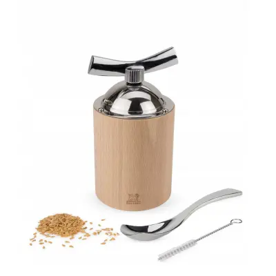 Mlinček za laneno seme Isen Natur 13cm / les, inox
