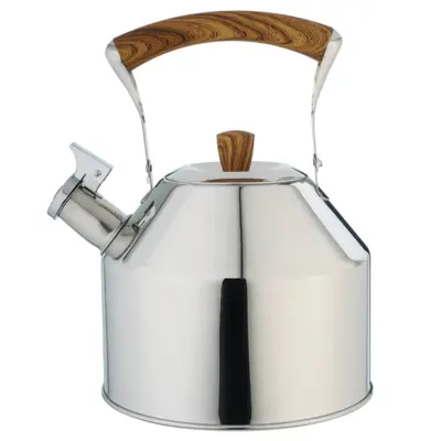 Čajnik z ročajem v imitaciji lesa 3,5l / indukcija / inox, pvc