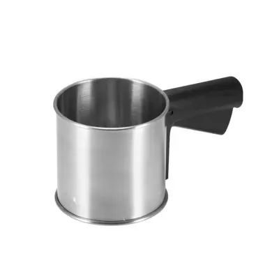 Posipalec sladkorja, sejalec moke s pokrovom 10cm / inox, ABS