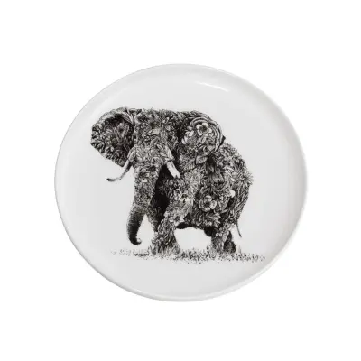 Mali krožnik slon Marini Ferlazzo 20cm / okrogel / bel porcelan