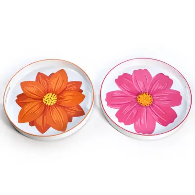 Pladenj Cvet 33xh4cm / več barv / plastika