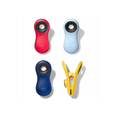 Set magnetna ščipalka 7,6x4,4x3,8 / 4 kos / plastika, inox