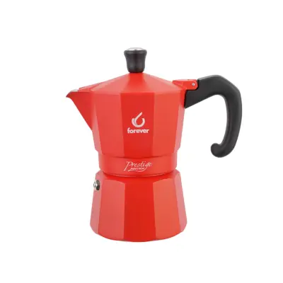 Kafetiera Miss Prestige Rdeča / za 3 skodelice / aluminij / indukcija