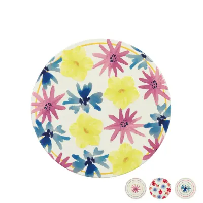 Podstavek za kozico Floral 20cm / keramika, pluta