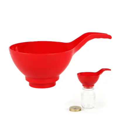 Lijak, lij široko grlo za vlivanje 14cm / rdeč / pvc