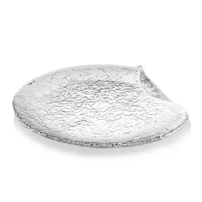 Servirni krožnik s privihanim robom Sand 32cm / steklo