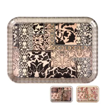 Pladenj Retro 38x28xh2cm / pravokoten / več barv / plastika