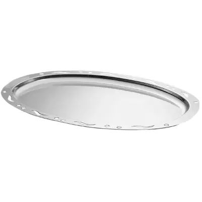 Pladenj Traforato 48x33cm / ovalen / inox