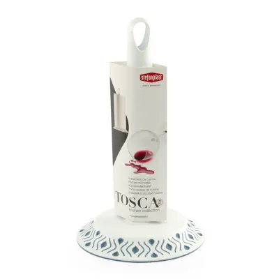 Tosca podstavek za kuhinjske brisače 17xh30cm belo-moder / pvc