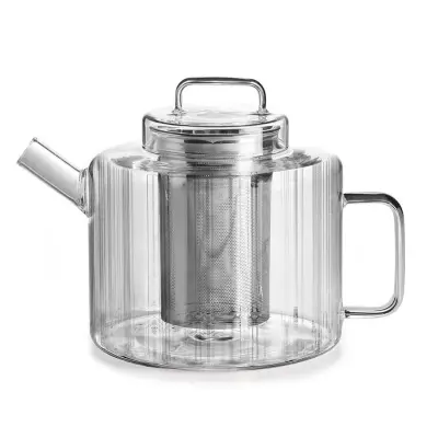 Čajnik s filtrom Luce 1,5l / borosilikatno steklo, inox