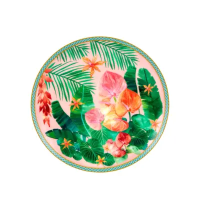 Desertni krožnik Tropicana 19,5cm / roza / porcelan