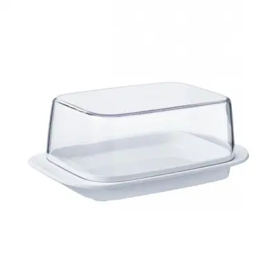 Posoda za maslo 17x9,8xh6,4cm / bela / pvc