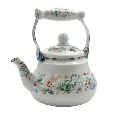 Čajnik s cedilom Rože 1,5l / indukcija / emajl, inox