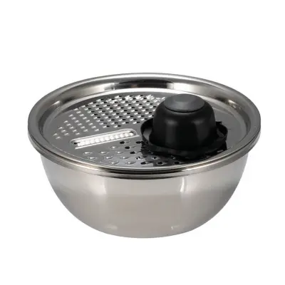 Set skleda z ribežnom in cedilom 26cm / 4 kos / inox, pvc