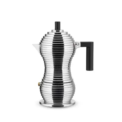 Pulcina kafetiera espresso za 3 skodelice / črn ročaj / indukcija / aluminij
