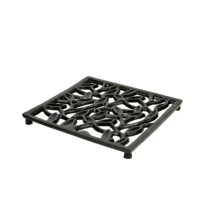 Podstavek za kozico List 20x20cm / kvadraten / črn / aluminij